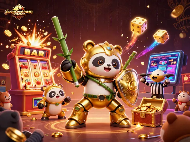 Win big at sissyssouthernkitchen with vibrant slot machine and animated characters!